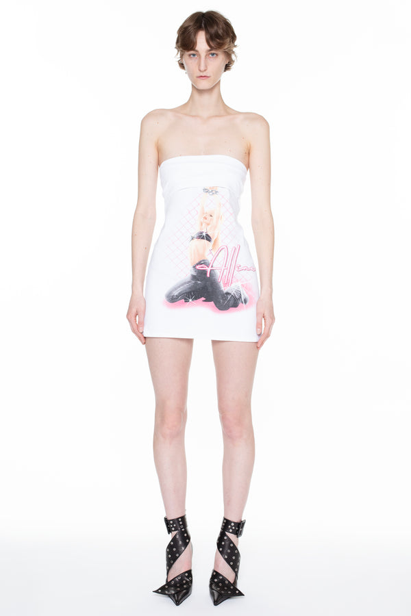 ALLINA CHAIN T-SHIRT DRESS in white ALLINA CHAIN T-SHIRT DRESS in white