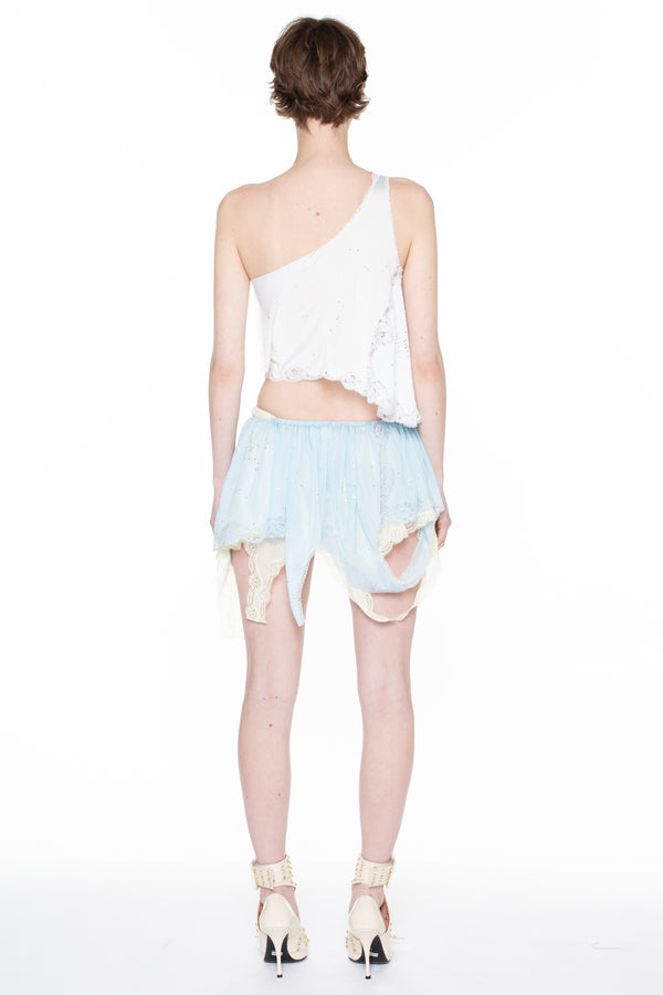 NIGHTGOWN LAYERED TOP & SKIRT in white, pink, blue, yellow NIGHTGOWN LAYERED TOP & SKIRT in white, pink, blue, yellow