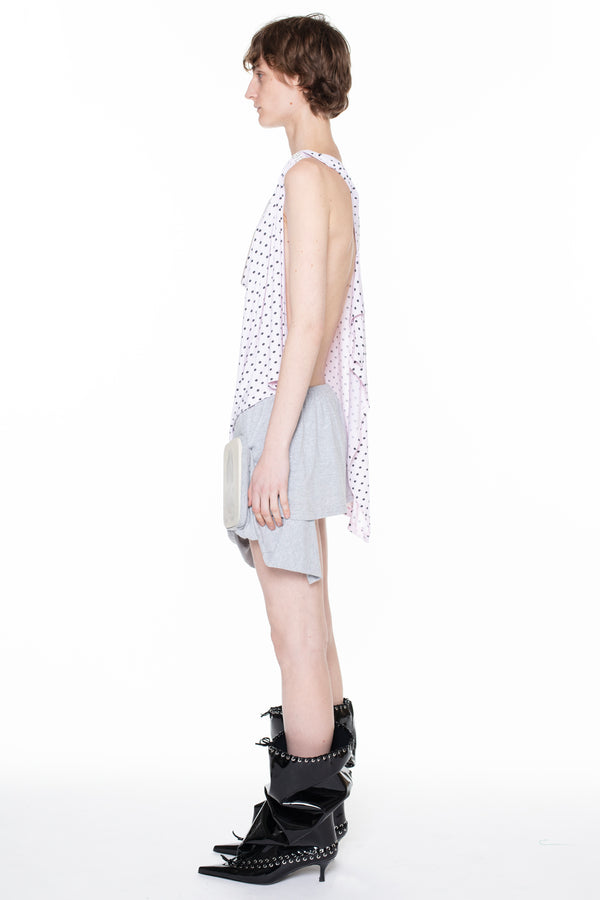 T-SHIRT LID SKIRT DOG in grey T-SHIRT LID SKIRT DOG in grey
