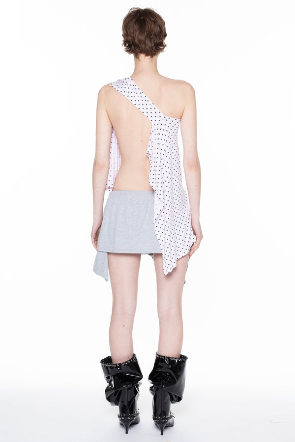 T-SHIRT LID SKIRT DOG in grey T-SHIRT LID SKIRT DOG in grey