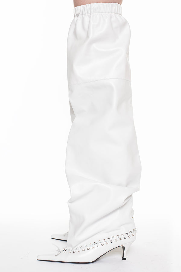 LEVEL BOOT, THIGH HIGH in white perlato nappa LEVEL BOOT, THIGH HIGH in white perlato nappa