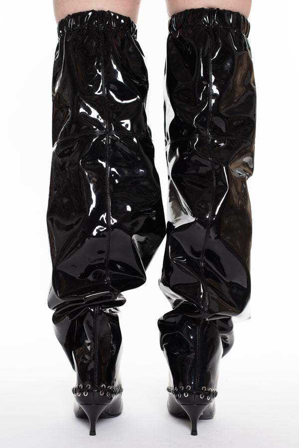 LEVEL BOOT, THIGH HIGH in black patent LEVEL BOOT, THIGH HIGH in black patent