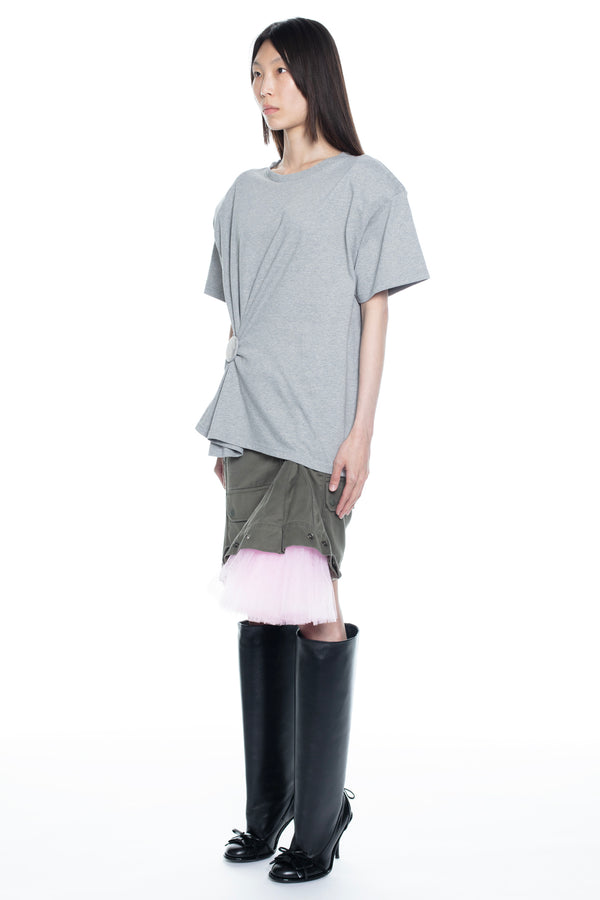 PINNED T-SHIRT in heather grey PINNED T-SHIRT in heather grey