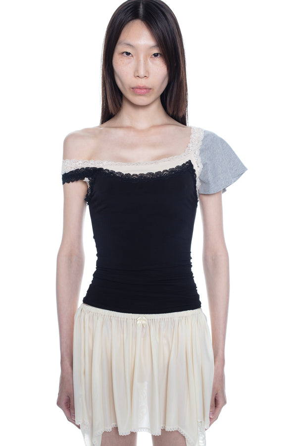 DOUBLE TANK TOP in black DOUBLE TANK TOP in black