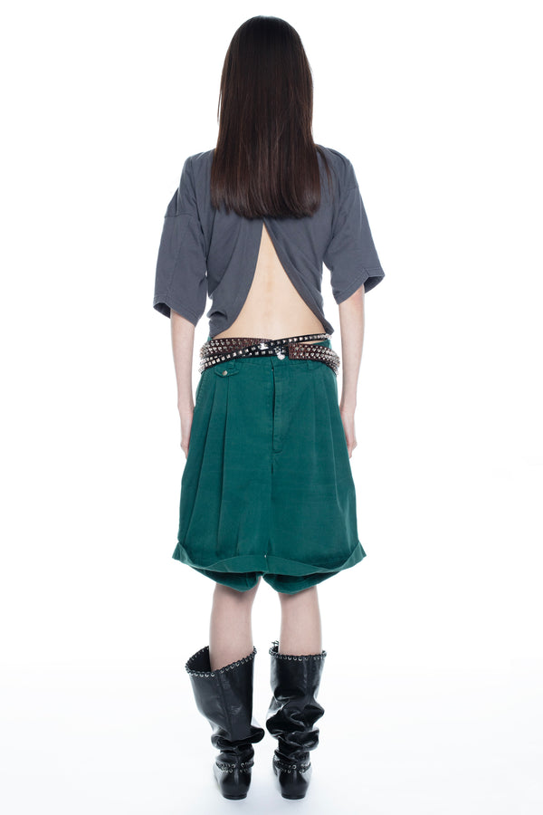 REVERSIBLE CARGO SKIRT in green REVERSIBLE CARGO SKIRT in green