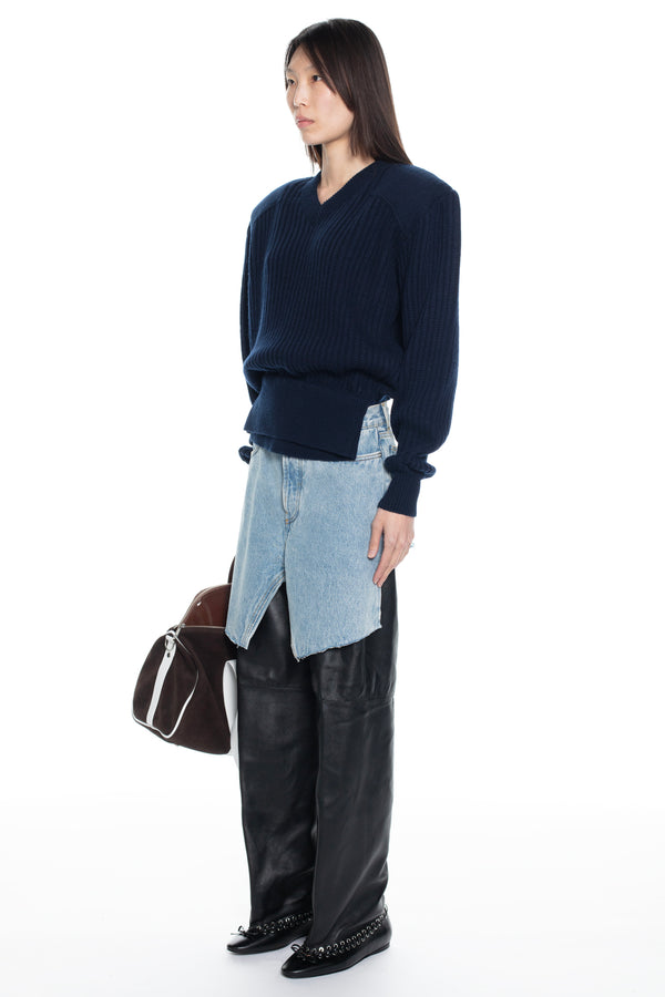 DISPLAY DENIM SKIRT in blue DISPLAY DENIM SKIRT in blue