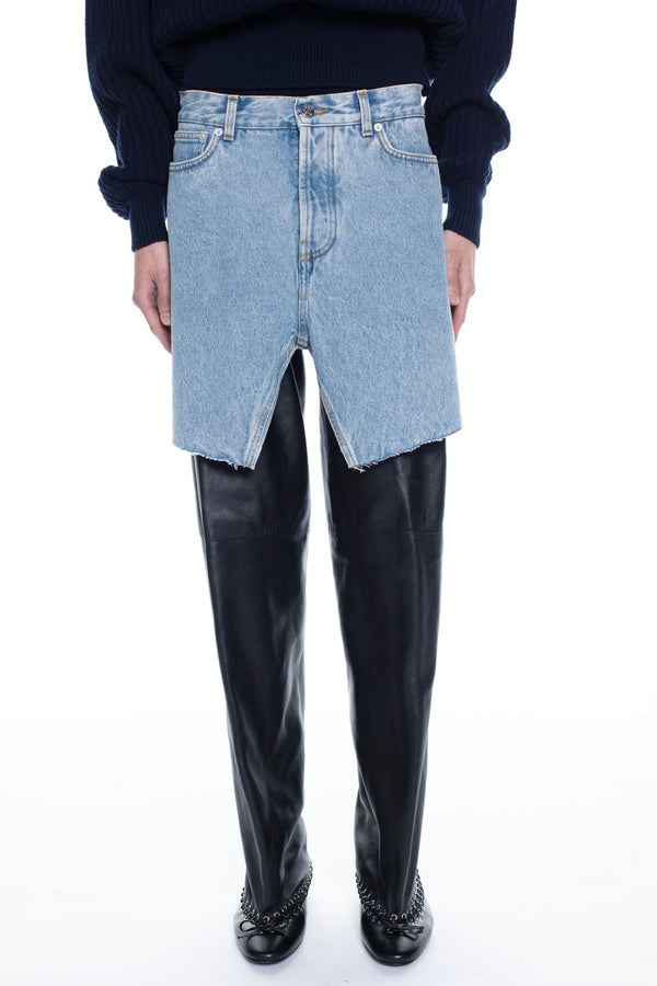 DISPLAY DENIM SKIRT in blue DISPLAY DENIM SKIRT in blue