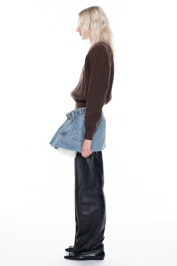 SCRUNCH DENIM SKIRT in blue SCRUNCH DENIM SKIRT in blue