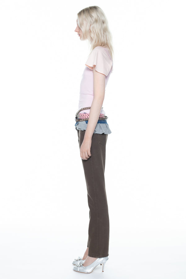 DOUBLE JEANS in brown, blue, and grey DOUBLE JEANS in brown, blue, and grey