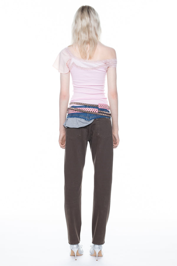 DOUBLE JEANS in brown, blue, and grey DOUBLE JEANS in brown, blue, and grey