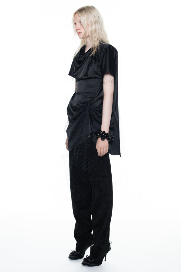 CINCHED DRESS in black CINCHED DRESS in black