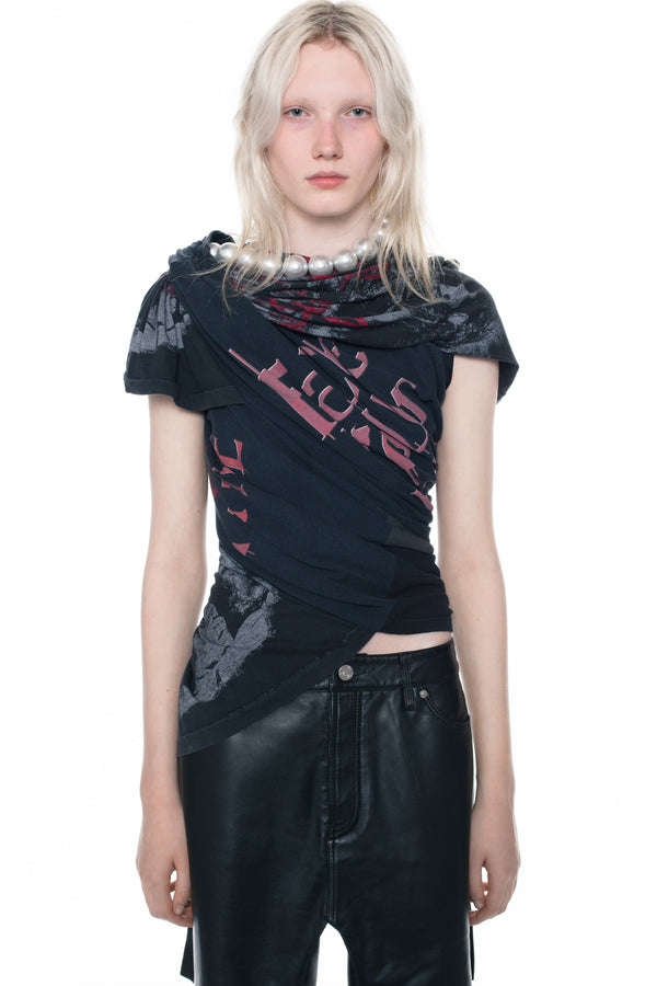TWISTED NECKLACE T-SHIRT in black TWISTED NECKLACE T-SHIRT in black