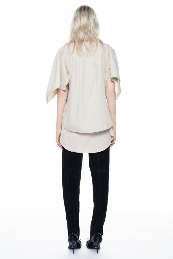 TWISTED SHIRT DRESS in cream TWISTED SHIRT DRESS in cream