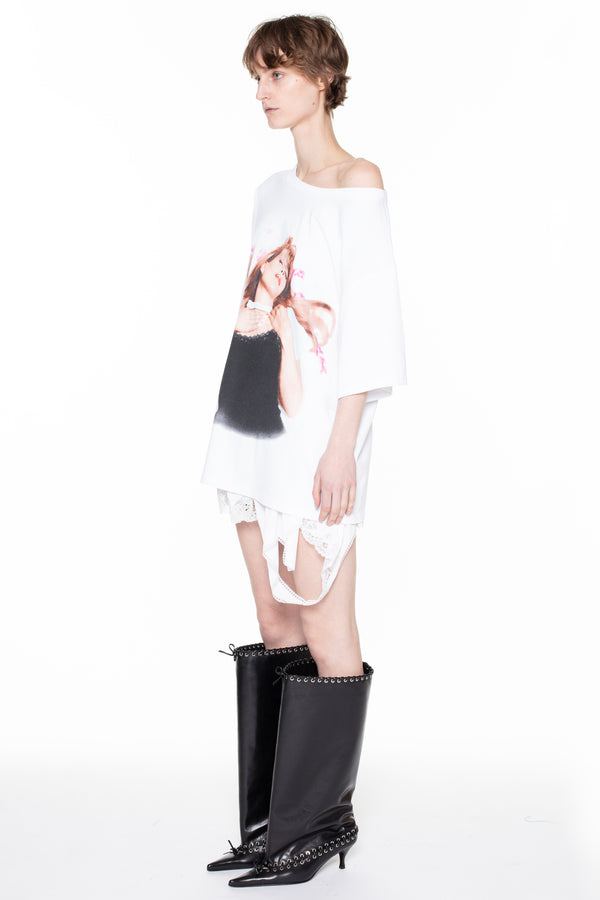 ALLINA SLEEPING T-SHIRT in white