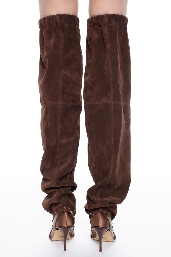 DOUBLE THIGH HIGH in brown