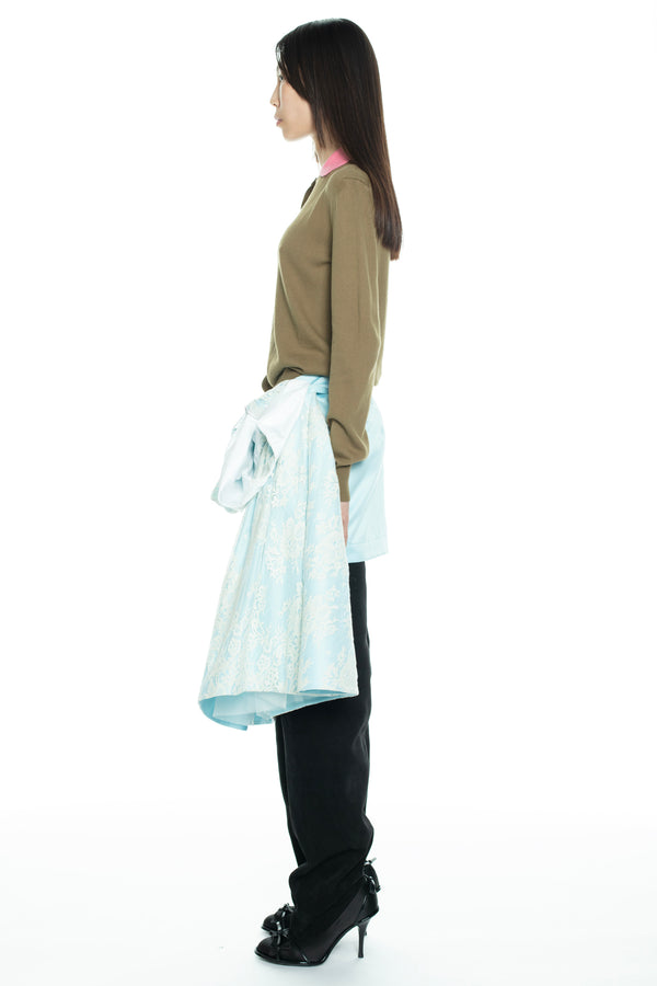 DOUBLE POLO in army and pink