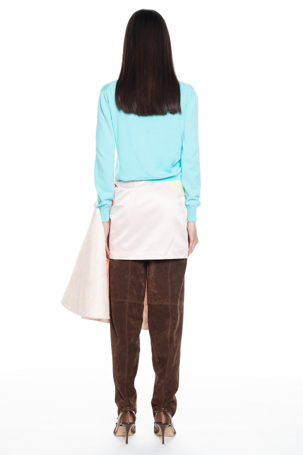 DOUBLE POLO in turquoise and yellow