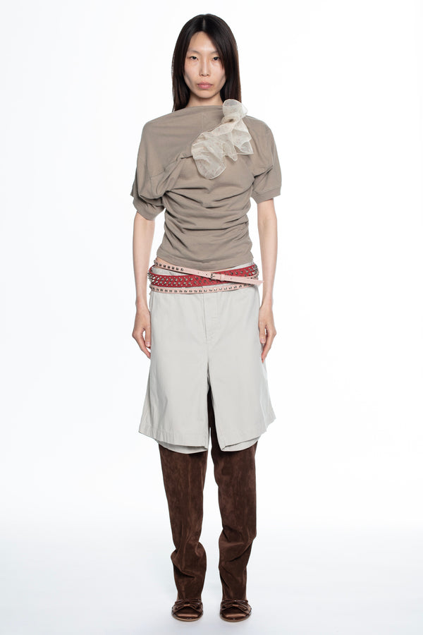 REVERSIBLE CARGO SKIRT in beige