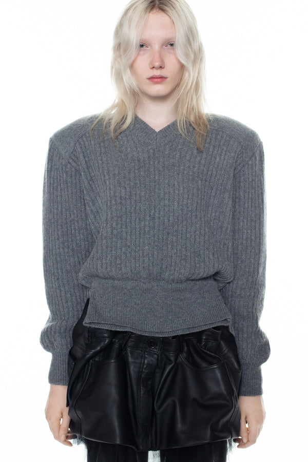 DISPLAY ARMY SWEATER in grey