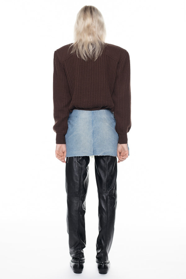 DISPLAY ARMY SWEATER in brown