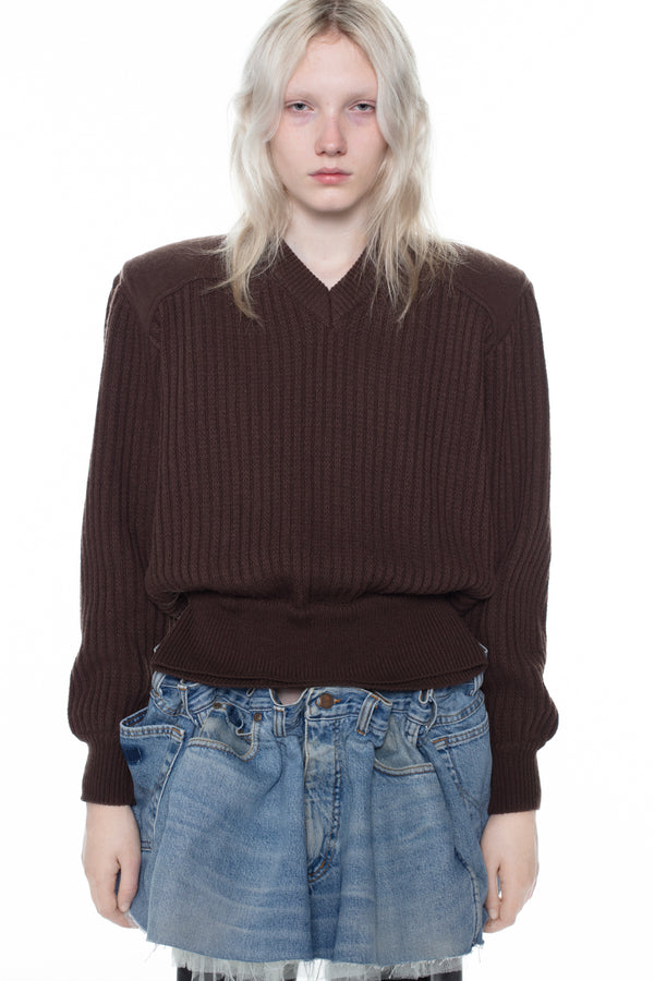 DISPLAY ARMY SWEATER in brown