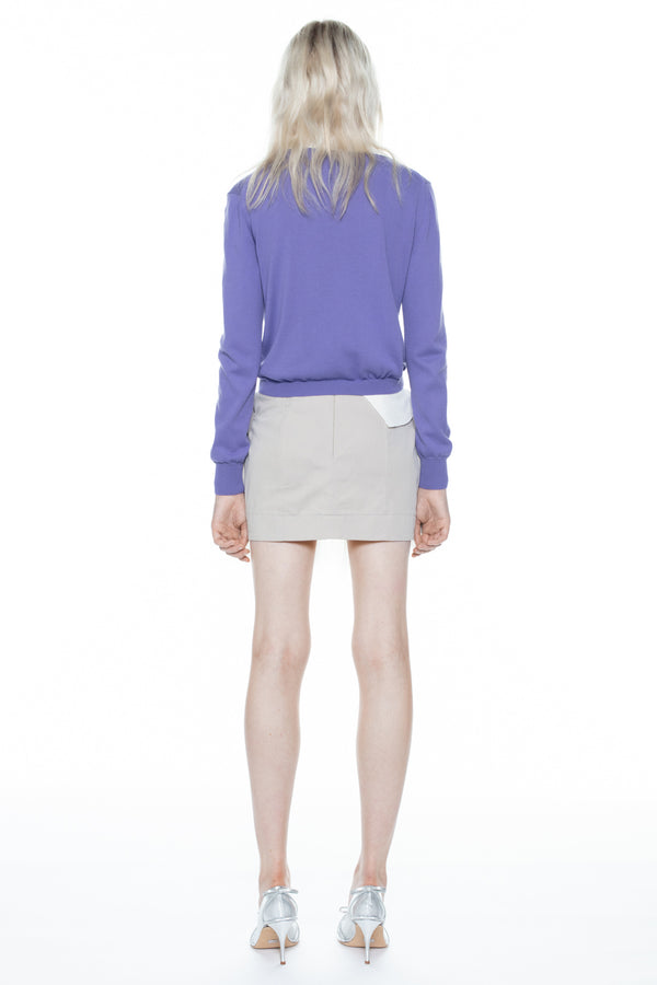 SCRUNCH CHINO SKIRT in beige