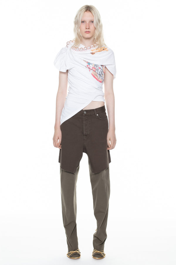 DISPLAY DENIM SHORTS in brown