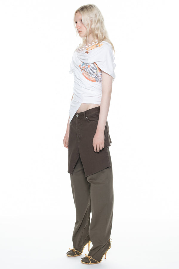 DISPLAY DENIM SHORTS in brown