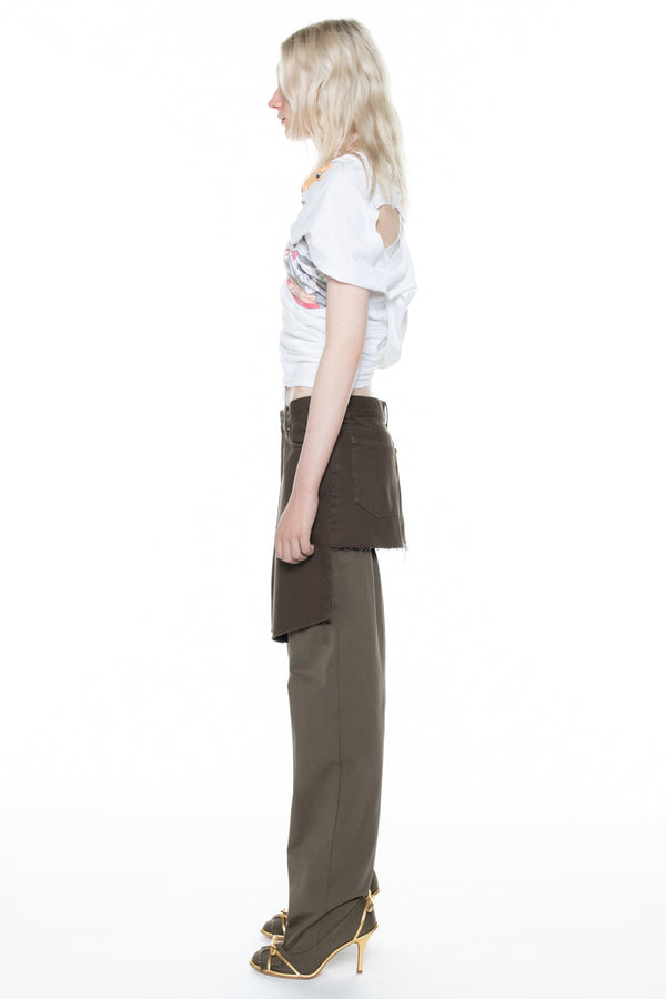 DISPLAY DENIM SHORTS in brown