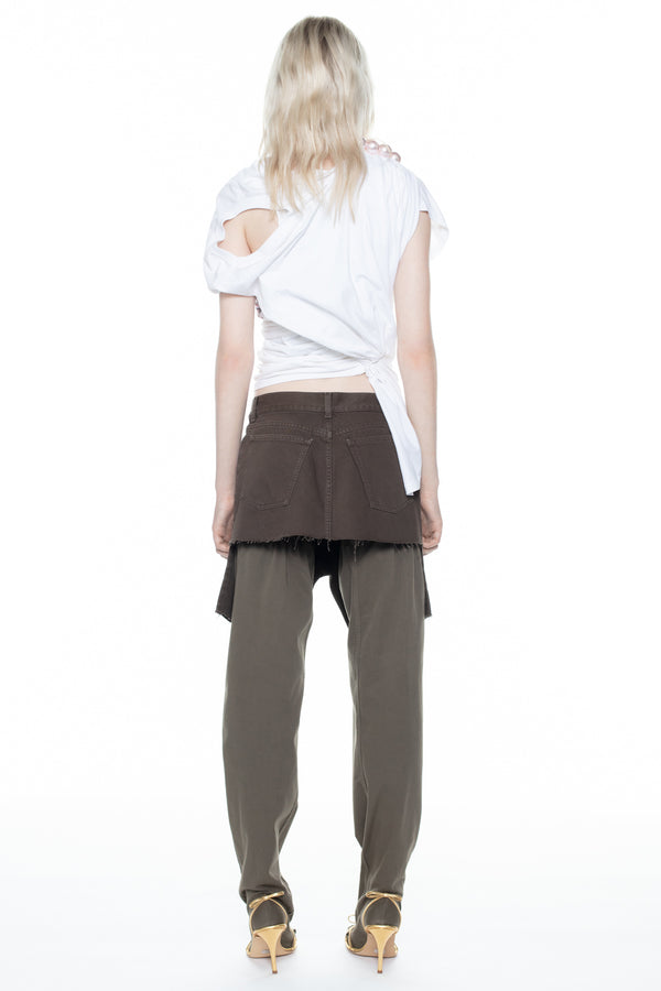 DISPLAY DENIM SHORTS in brown