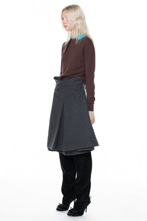 DOUBLE POLO in brown and blue