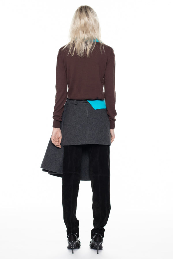 DOUBLE POLO in brown and blue