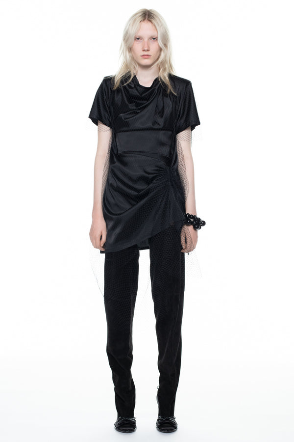 CINCHED DRESS in black