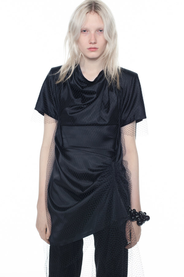 CINCHED DRESS in black