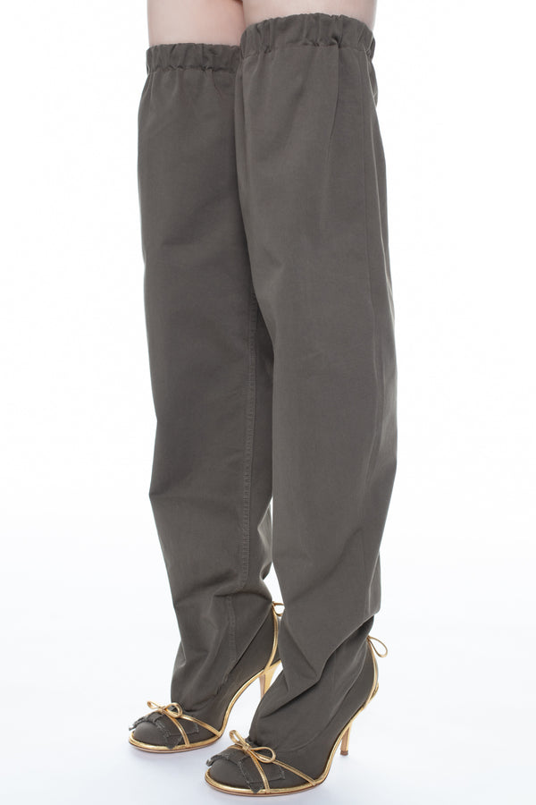 DOUBLE THIGH HIGH in army and gold