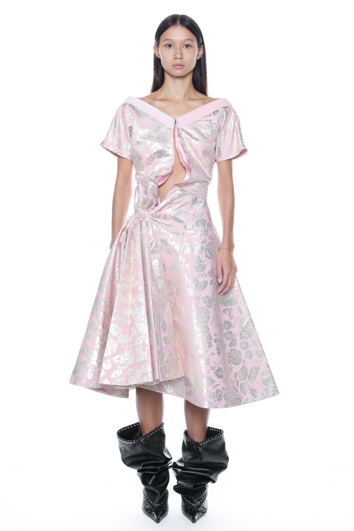 PULLED DRESS in pink