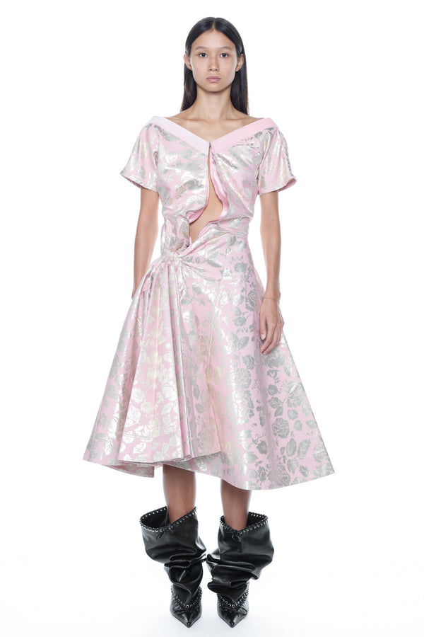 PULLED DRESS in pink