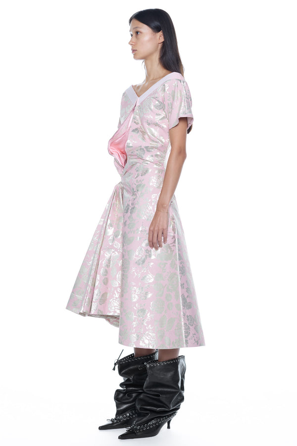 PULLED DRESS in pink