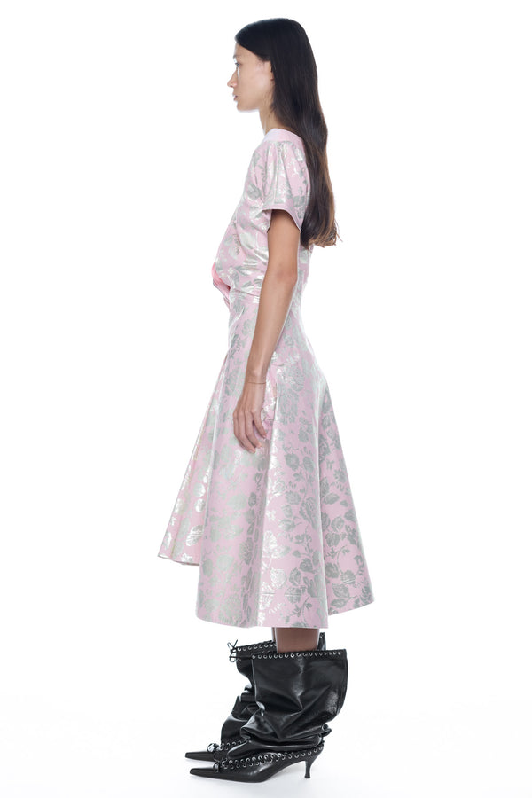 PULLED DRESS in pink