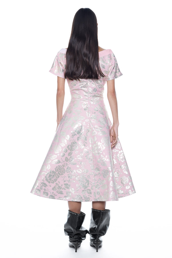 PULLED DRESS in pink