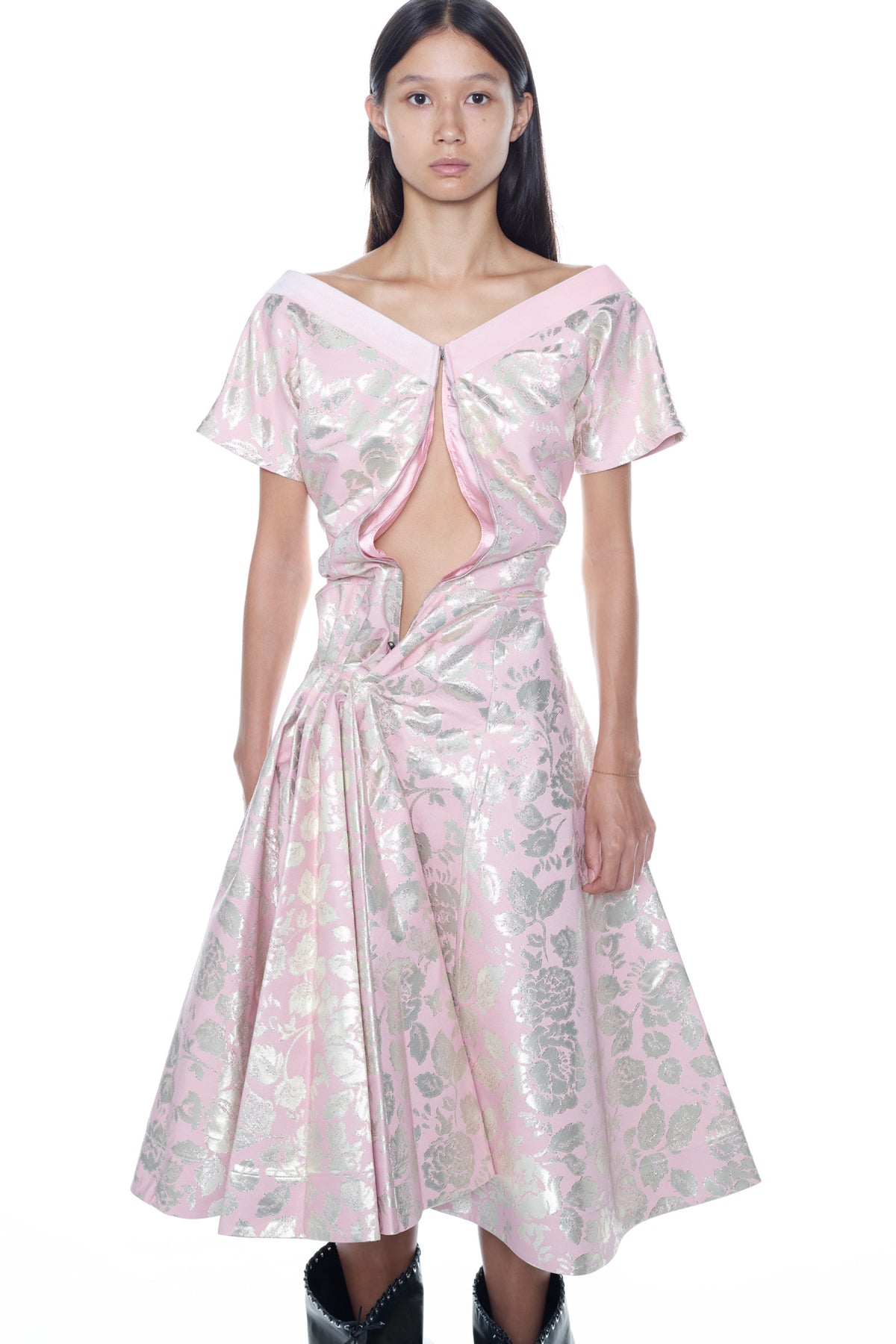 PULLED DRESS in pink