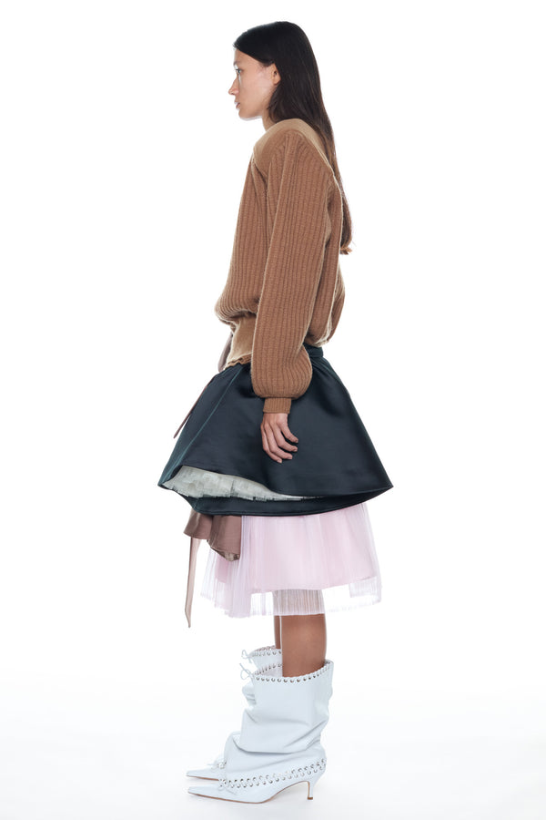 DISPLAY ARMY SWEATER in camel