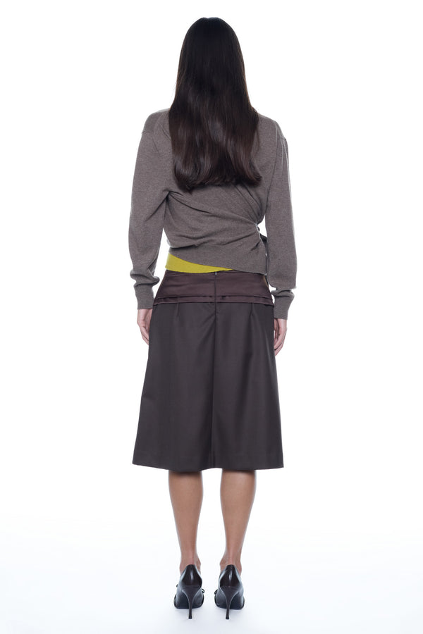 CONFETTI SKIRT in brown