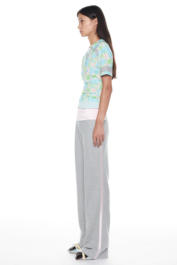TUXEDO SWEATPANT in grey and pink