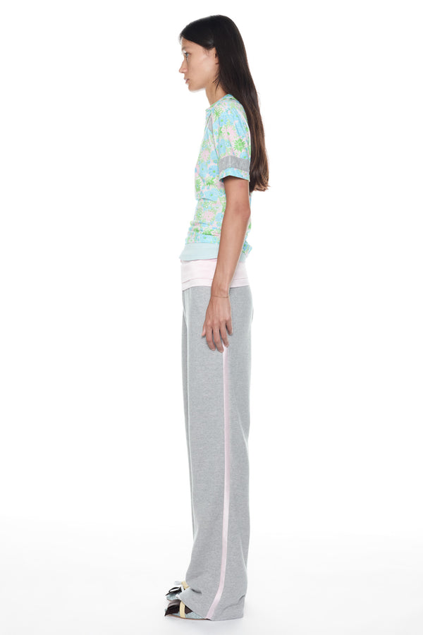 TUXEDO SWEATPANT in grey and pink