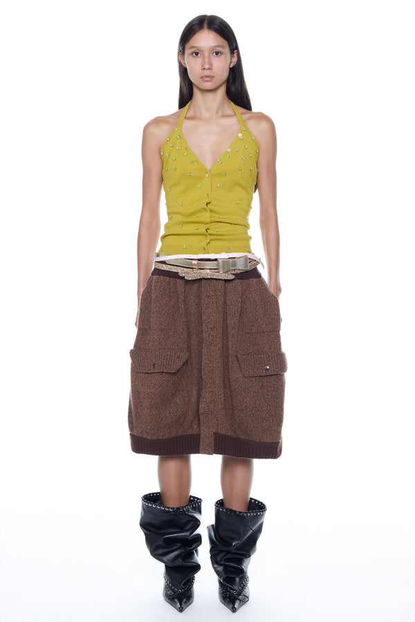 CARDIGAN HALTER in citrine