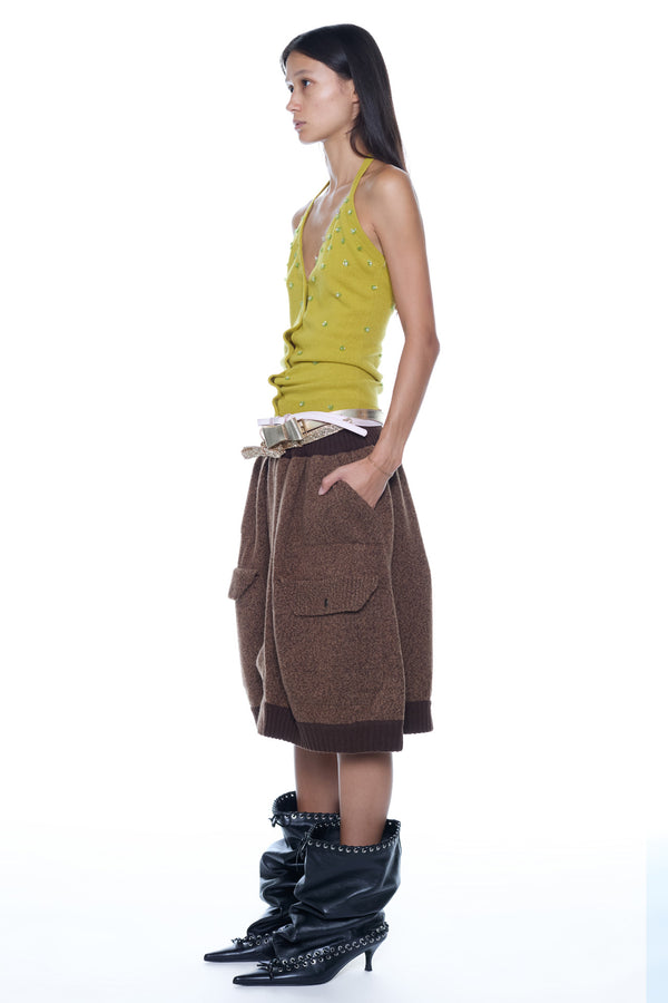 CARDIGAN HALTER in citrine