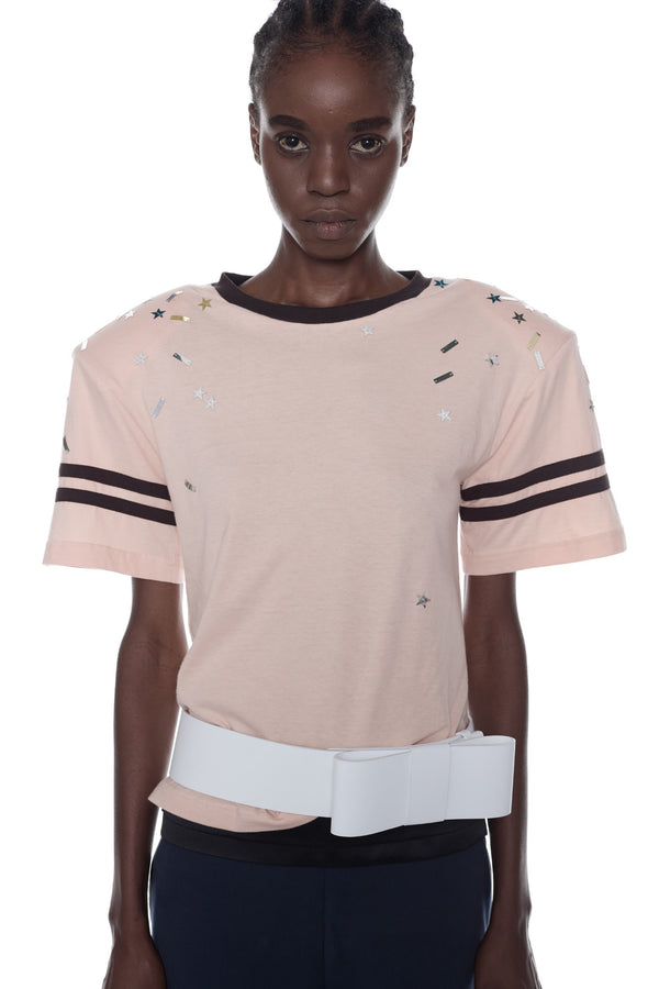 BOW BELT in white