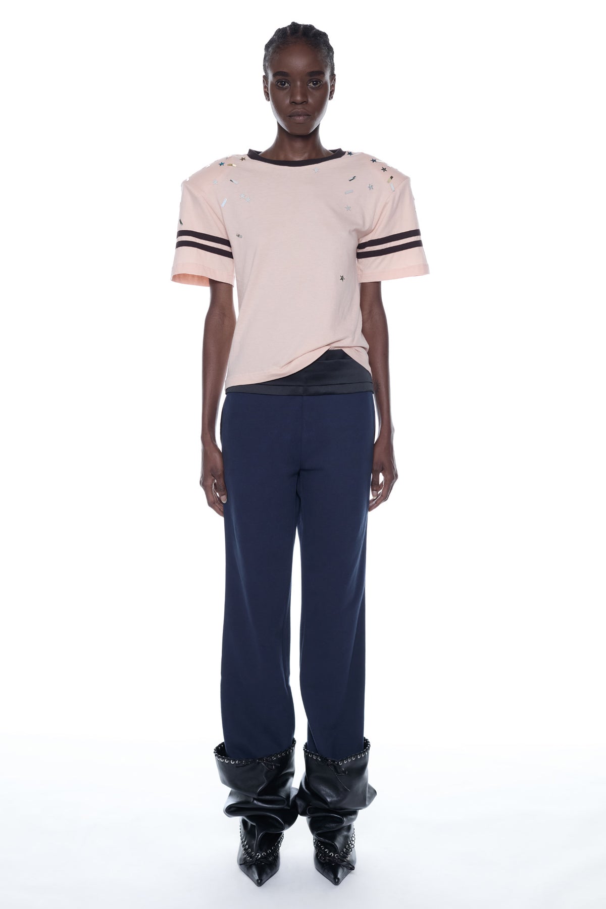 CONFETTI T-SHIRT in peach and brown