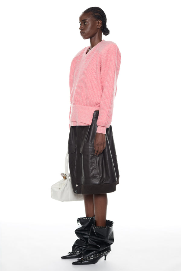 DISPLAY ARMY SWEATER in pink